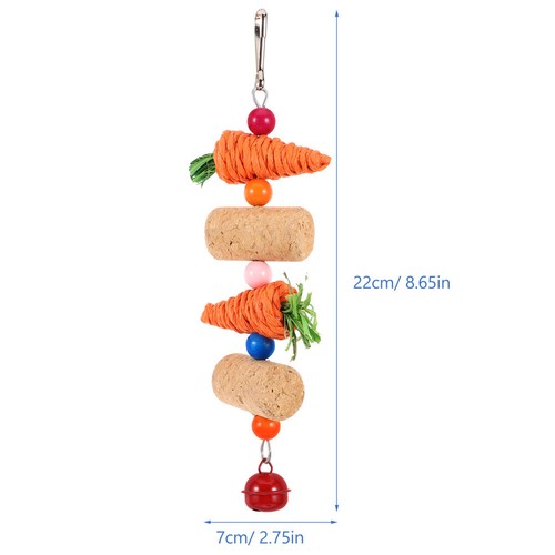 Carrot Cork Toys Parrot Cage Bite Pet Bird Biting for Birds Chewing - Picture 7 of 12