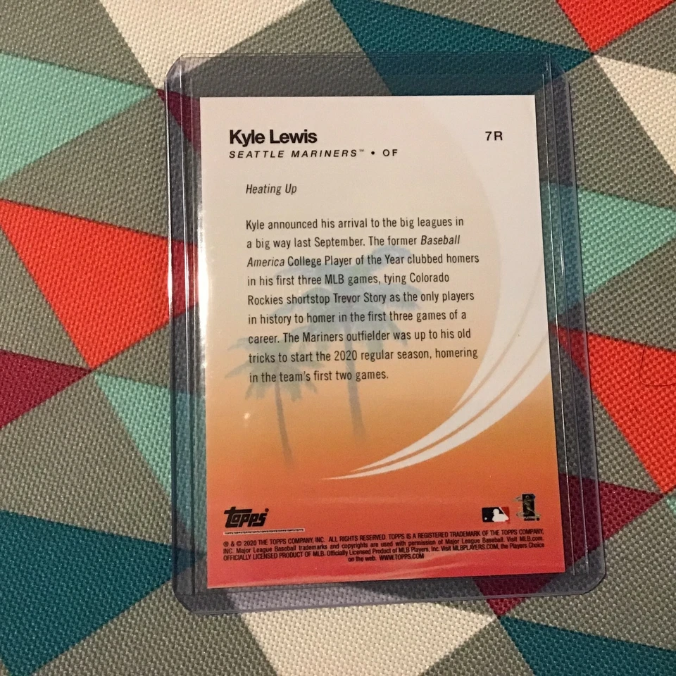 2020 Topps On Demand Mid-Summer Blockbuster Kyle Lewis #7R RC Mariners PR77 made - Image 2 of 2