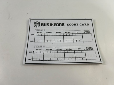 NFL Rush Zone Board Game Scorecard Pad Replacement Part Piece