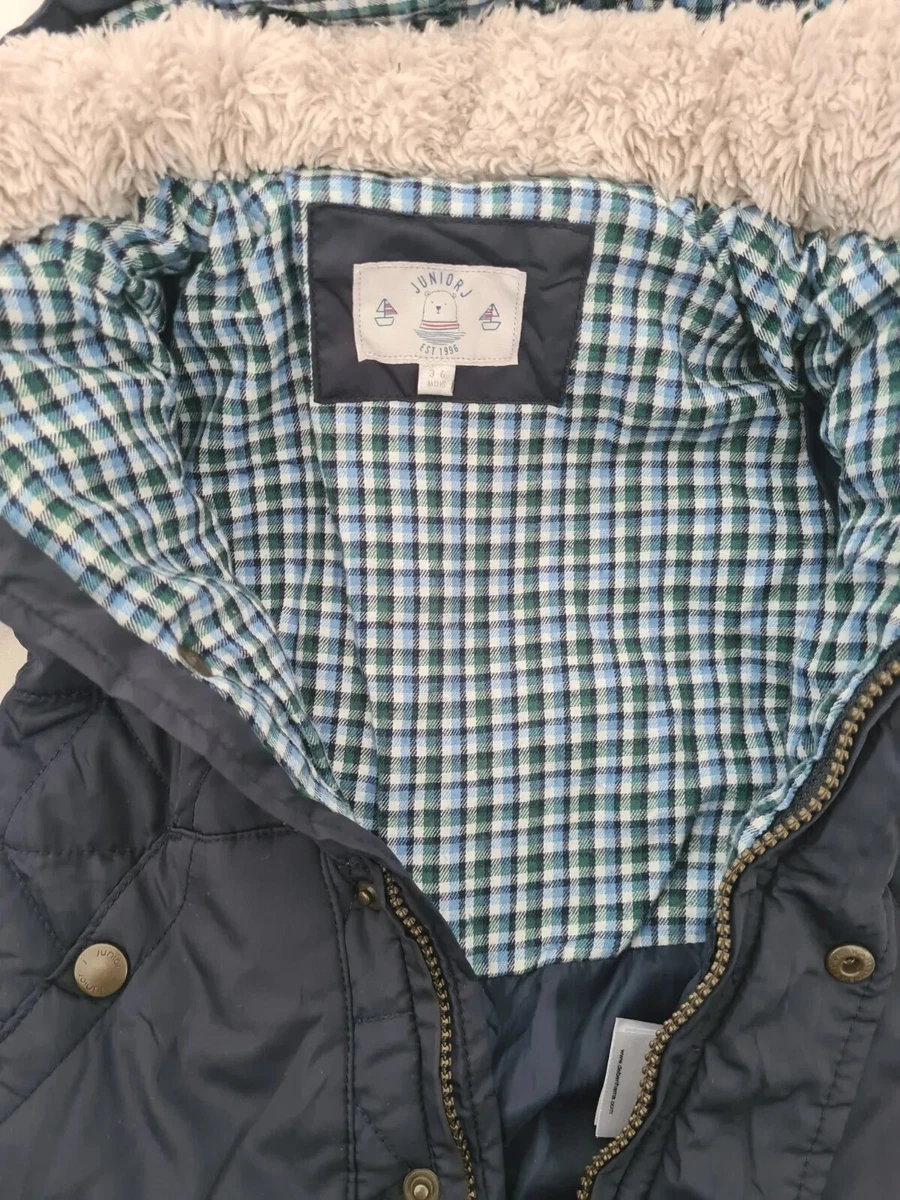 Debenhams 3 6 Months Boys Pramsuit Winter Jacket Hooded Navy