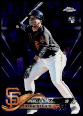 2018 Topps Chrome Purple Refractor Miguel Gomez RC /299 Giants #13
