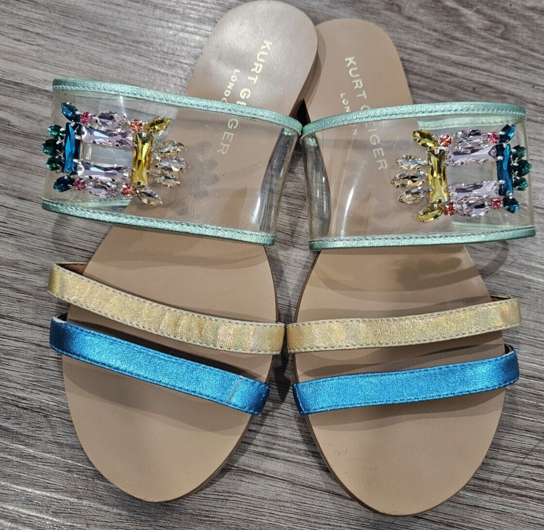 Kurt Geiger Size 37 Womens Sandals Colorful Rhinestone Sandals | eBay