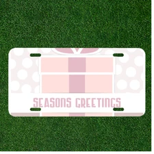 Custom Personalized License Plate With Creative Design Art With Seasons Greeting