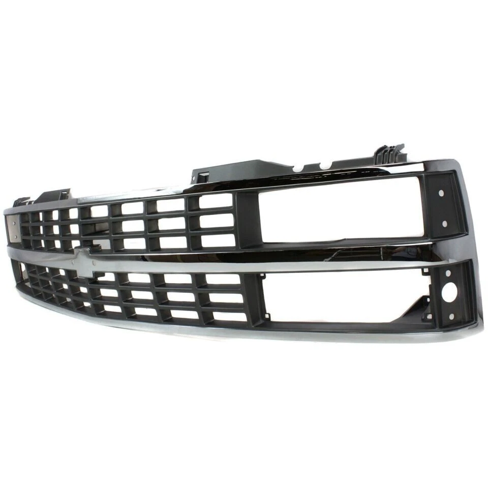 New Front Grille Chrome Shell with Black Fits 1988-1993 Chevrolet C/K SERIES Foto 3 de 4