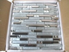 Bravotti 12x12 Glossy Shiny Silver Glass Mosaic Wall Tiles 11sq Feet - Qty 11