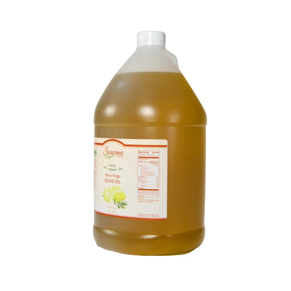 Lemon Infused Extra Virgin Olive Oil Bulk 1 Gallon / 3.8 Liter / 128 oz   - Image 2 of 4