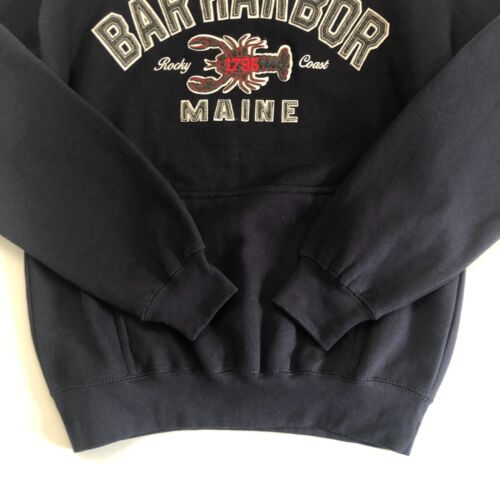NUEVA Sudadera con Capucha Bar Harbor Maine Talla S Nueva Sin Etiquetas Apliques de Fieltro de Langosta Embr. - Imagen 11 de 23