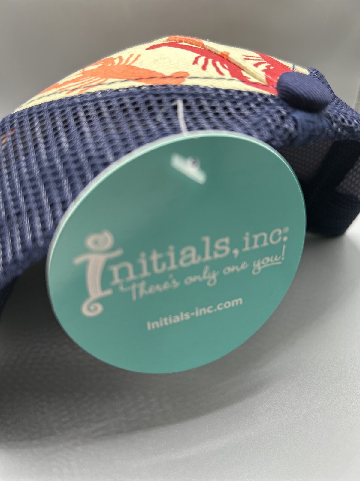 PONY Cappello Initials Inc. Ponies Up LOBSTER blu navy stile camionista spiaggia estate NUOVO