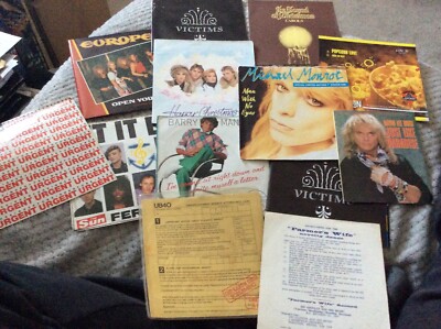 Bundle Of 1980s Pop Posters Record Sleeves And Promo Material