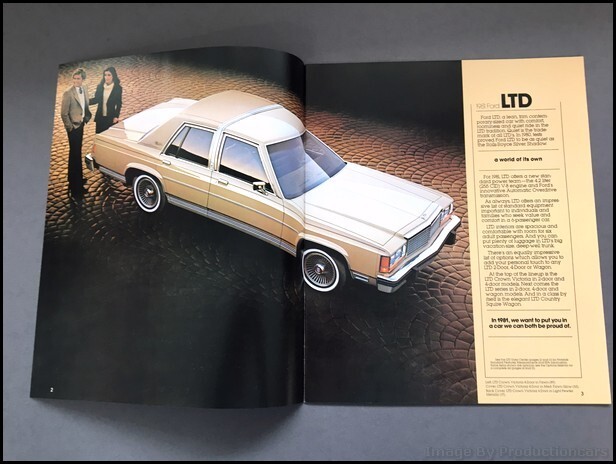 1981 Ford LTD and Crown Victoria 16-page Original Car Sales