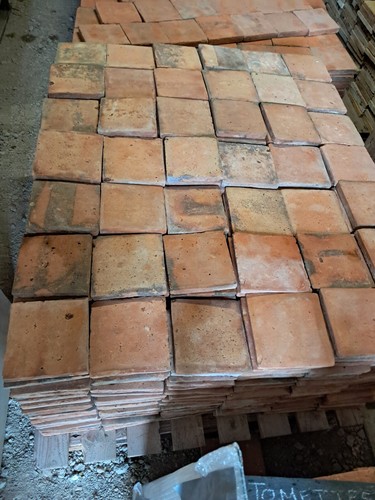 Lot De Tomettes Anciennes - Panaché Clair - Format 16x16cm - Terre Cuite