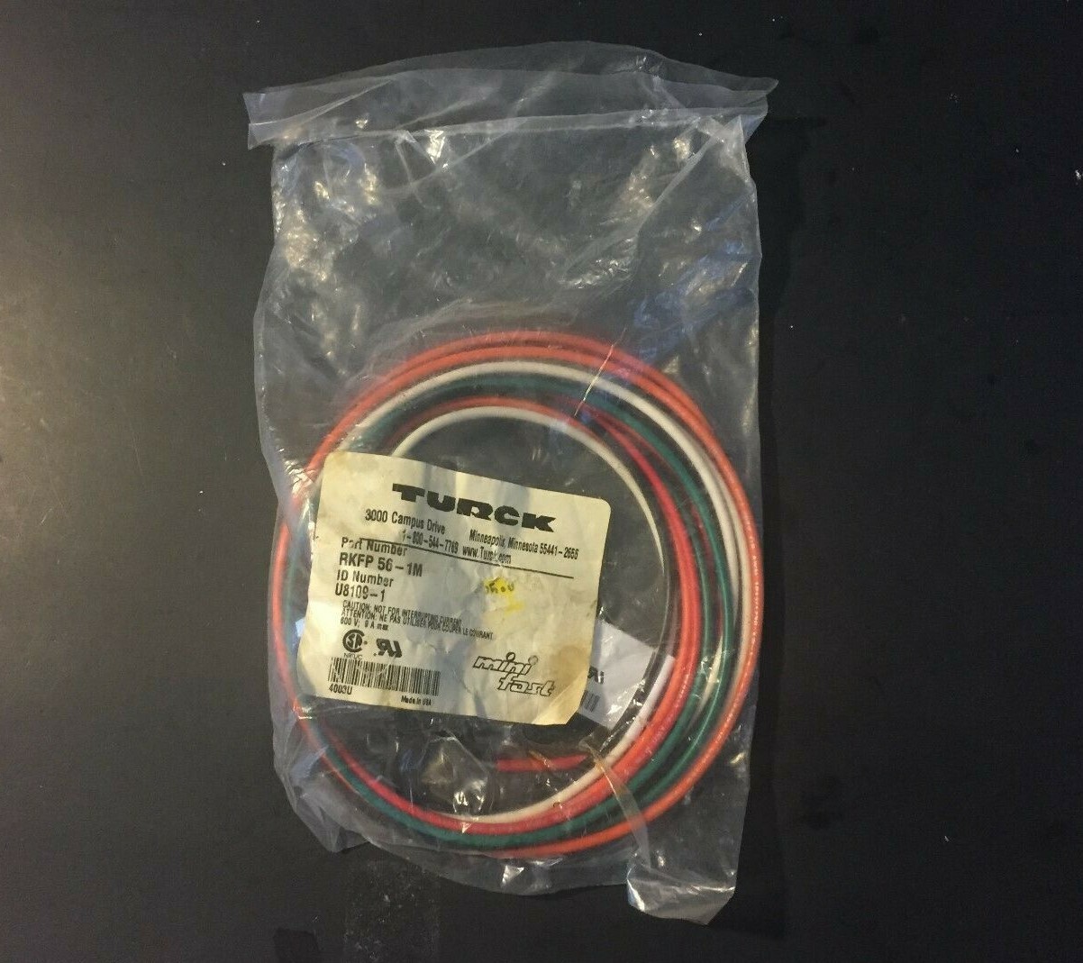 TURCK ELEKTRONIK RKFP 56-1M U 8109-1 MINIFAST RECEPTACLES