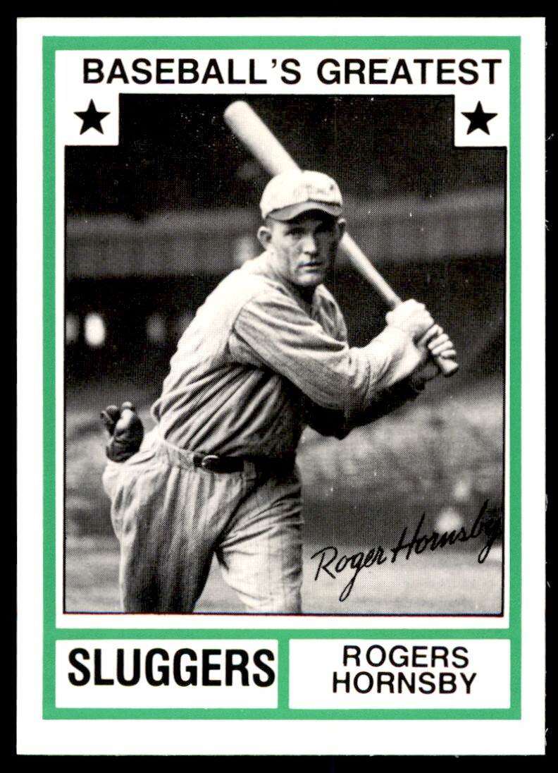 1987 TCMA BASEBALL'S GREATEST SLUGGERS 21 ROGERS HORNSBY ST. LOUIS CARDINALS eBay
