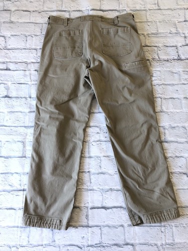 Men’s 36x32 Duluth Trading Flex Fire Hose Cargo Pants 45704B Relaxed Fit Khaki - Picture 2 of 9