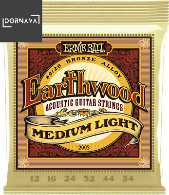Ernie Ball Earthwood Medium Light Akustik-Gitarrensaiten, 80/20-Bronze, Stärke 1