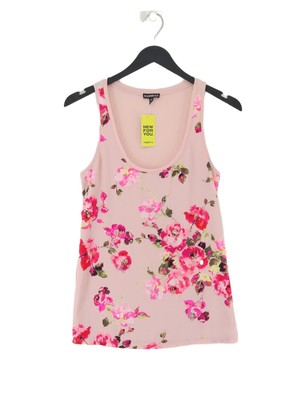 Express Damen Top XS Rosa Polyester mit Viskose Basic