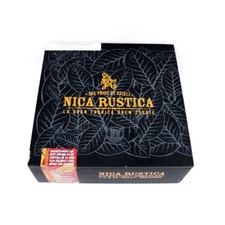 Nica Rustica Belicoso Belly Empty Wood Cigar Box 8.25" X 8.25" X 3"