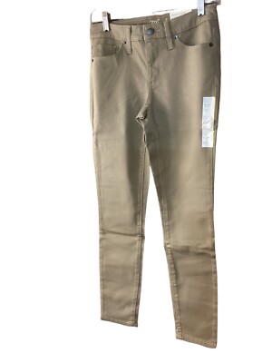 Mid-Rise Skinny Jeans Tan Khaki Pants Women s Size 0 Universal Thread  NWT
