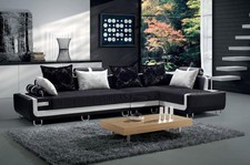 DIVANO SALOTTO MEGA SOFA TESSUTO ANGOLARE SOFA AMERICANO SOGGIORNO E CUSCINI ITA