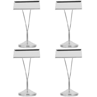 4pcs Price Tag Stand Label Display Holder Stainless Steel Tag Holder ...