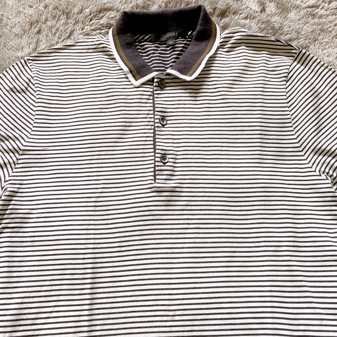 GUCCI Mens M Polo Shirt Sherry Line Border Used Condition | eBay GUCCI Mens M Polo Shirt Sherry Line Border Used Condition | eBay