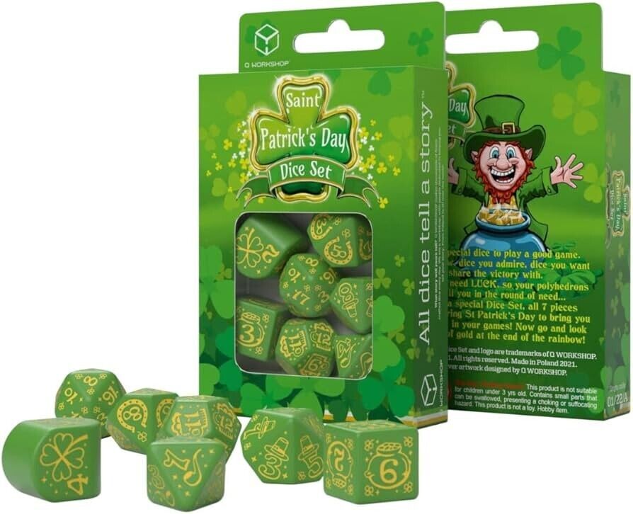 St. Patrick Modern Dice Set