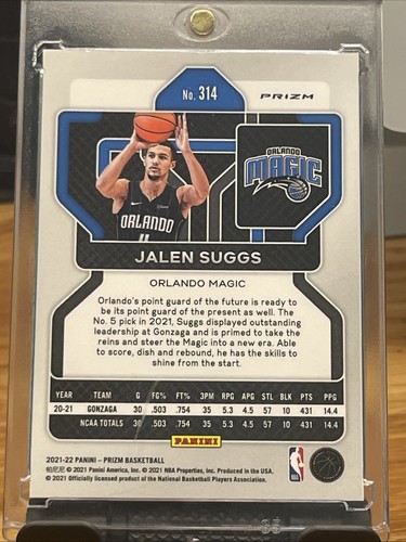 Jalen Suggs 2021 Panini Prizm RC Blue 70th Anniversary Prizm #314 Magic - Picture 3 of 3