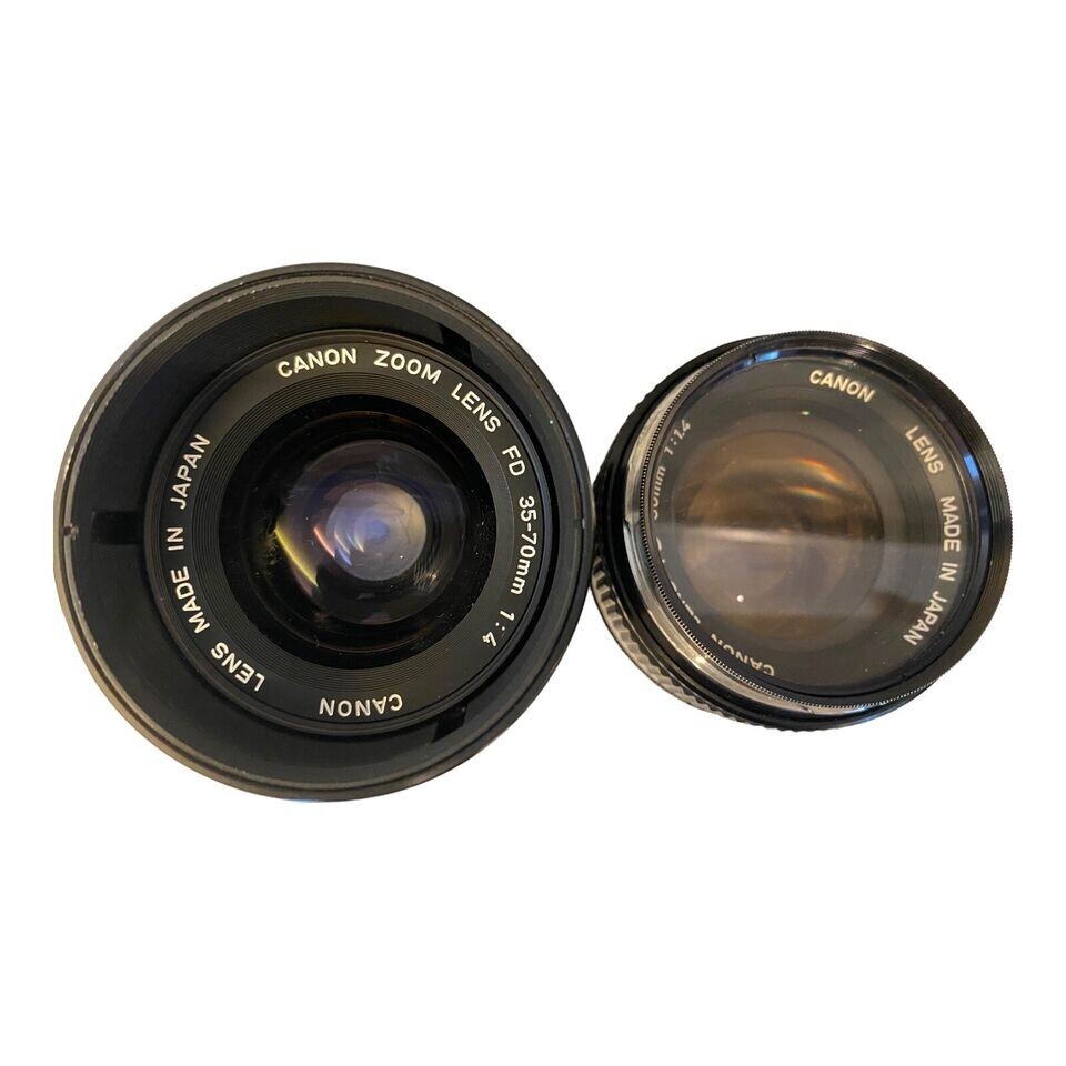 Canon F-1 35mm SLR w/ CANON LENS FD 50mm F1.4 / Canon ZOOM Canon F-1 35mm SLR w/ CANON LENS FD 50mm F1.4 / Canon ZOOM