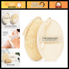 XL Natural Egyptian Loofah Set of 4 - Premium Body Scrubber for Exfoliation