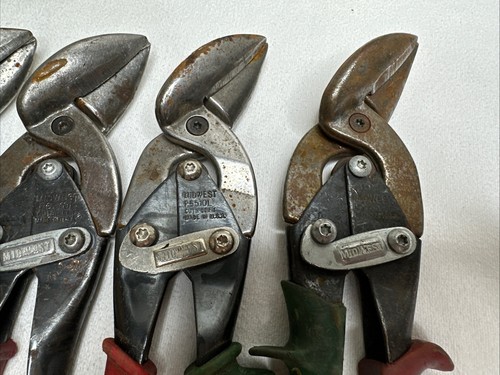 Lot of 4 - Midwest Snips Aviation Left Cut Offset P6510L MWT-6510L Made in USA - Picture 3 of 9