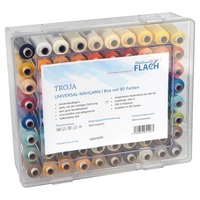 NäHwelt Flach Troja Acryl-Garnbox GefüLlt Mit 80 Farben/500 M AllesnäHer NäHgarn