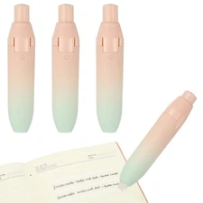 4pcs Retractable White Correction Tape with 4 Extra Refills, Pink