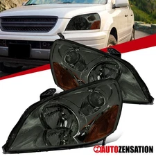 Fit 2003-2005 Honda Pilot Smoke Headlights Lamps Replacement Left+Right 03 04 05
