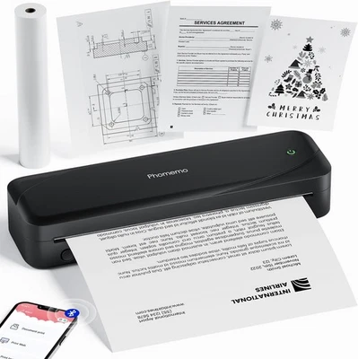 M833 Wireless Portable Printer A4 Mobile Bluetooth IOS Android PC Royal Mail lot - Image 1 of 4