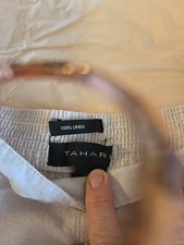 Tahari US medium 100 Linin Pants. Wide Ankles And Loose Fit