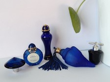 5 Vintage Parfum Miniaturen Blau Boucheron, Ufo, Muschel Marc Aurel TOP Rarit&auml;t