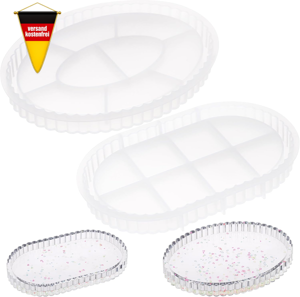 Silikonform Set FüR Tabletts GießEn Epoxidharz Beton Dekoratives Handwerk-image