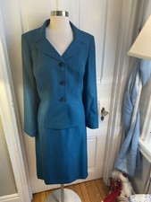 EVAN PICONE TURQOUISE SKIRT SUIT-JACKET SIZE 12-SKIRT SIZE 10-NWOT-LOVELY STYLE
