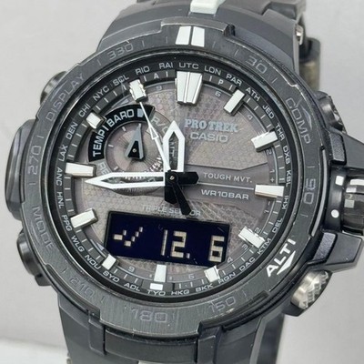 Extremely beautiful with box and tag Pro Trek PRW 6014H Radio Solar Black Limite