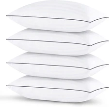 Pillows Standard Size Set of 4 - Bed Pillows for Sleeping 4 Pack, Cooling Suppor