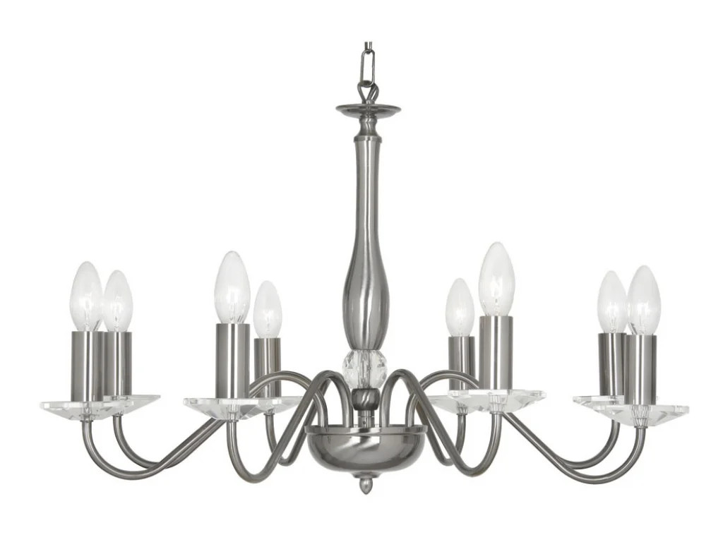 Ceiling Light Silver Vesta 8 Antique Oaks Lighting 7348/8 AS
