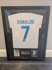 Cristiano Ronaldo Signed Real Madrid Shirt PRINTED AUTOGRAPH FRAME NOT INCLUDED