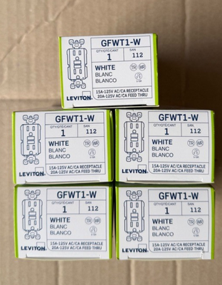 #ad #ad 5 PCS Leviton GFWT1 KW GFWT1 W Weather Tamper Resistance GFCI Outlet $79.99