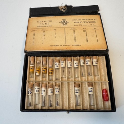 #ad Aune #5 Timing Washer American Assortment Watch Parts In Box PARTIAL SET $24.99