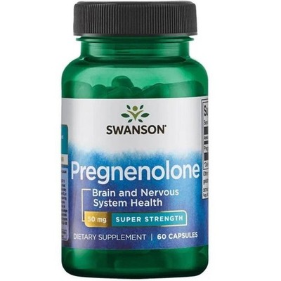 Swanson Superkraft Pregnenolon 50mg 60 Kapseln, Gehirn, Nervensystem