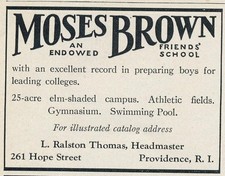 Magazine Ad - 1932 - Moses Brown School for Boys - Providence, RI