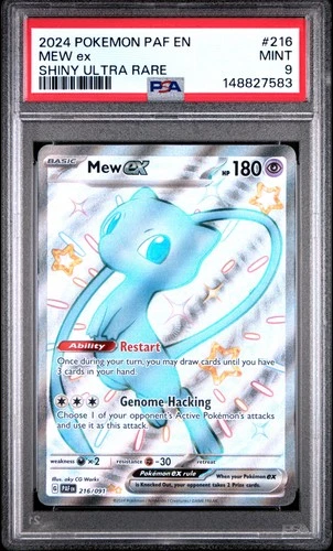 2024 POKEMON PAF EN-PALDEAN FATES SHINY ULTRA RARE #216 MEW EX PSA 9