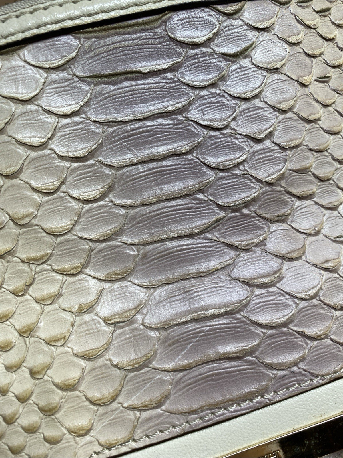 Coach Madison Textured Embossed Python Satchel Ba… - image 4