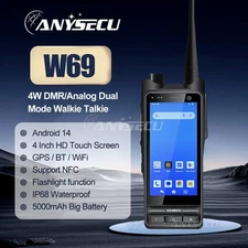 ANYSECU W69 4G Network Radio DMR Analog walkie-talkie NFC IP68 Zello & Real PTT