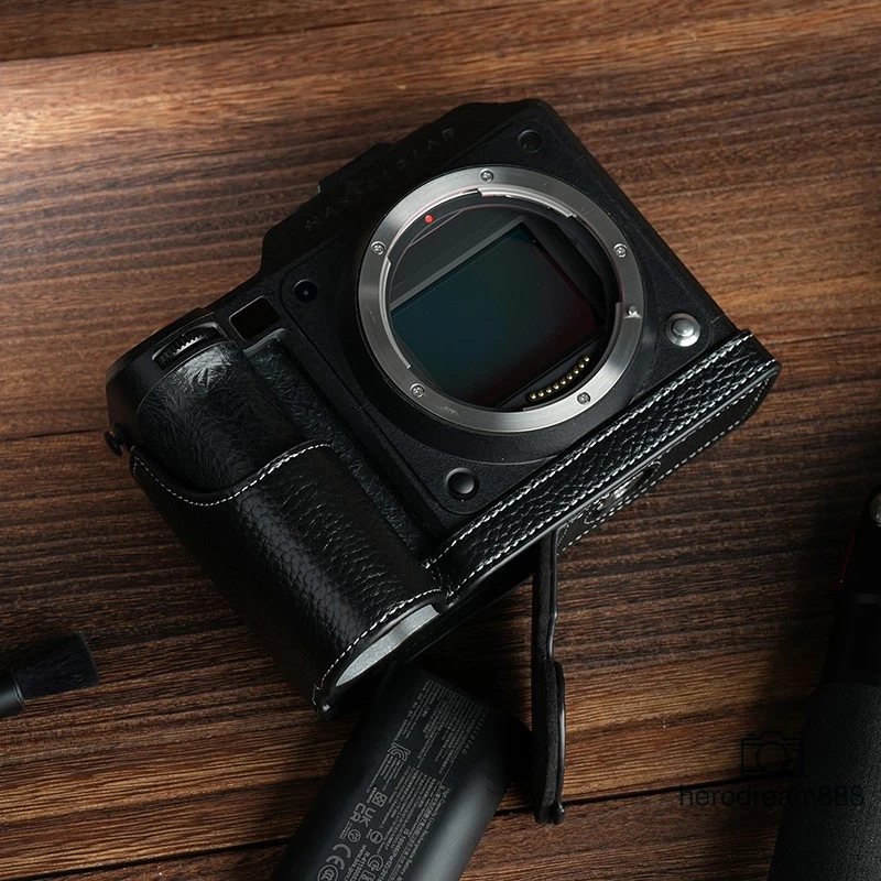 Medio estuche para cámara Hasselblad X2D2 X2DII 100C cubierta de cuero TP inserto hecho a mano Foto 2 de 4